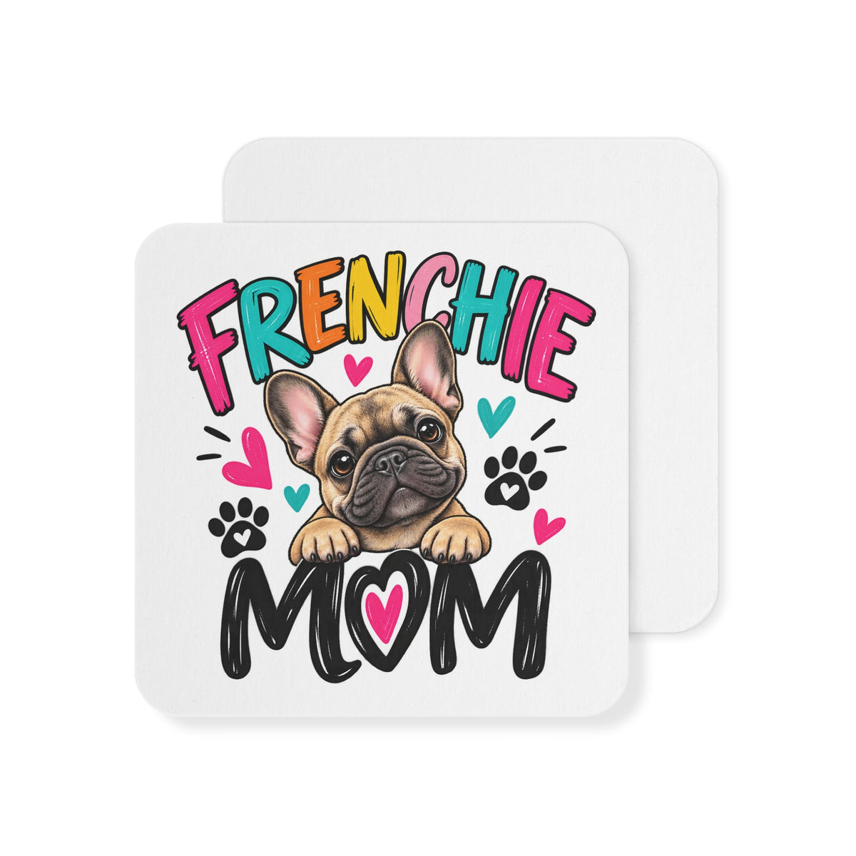 Frenchie Mom Coasters – Cute French Bulldog Drink Coaster Set