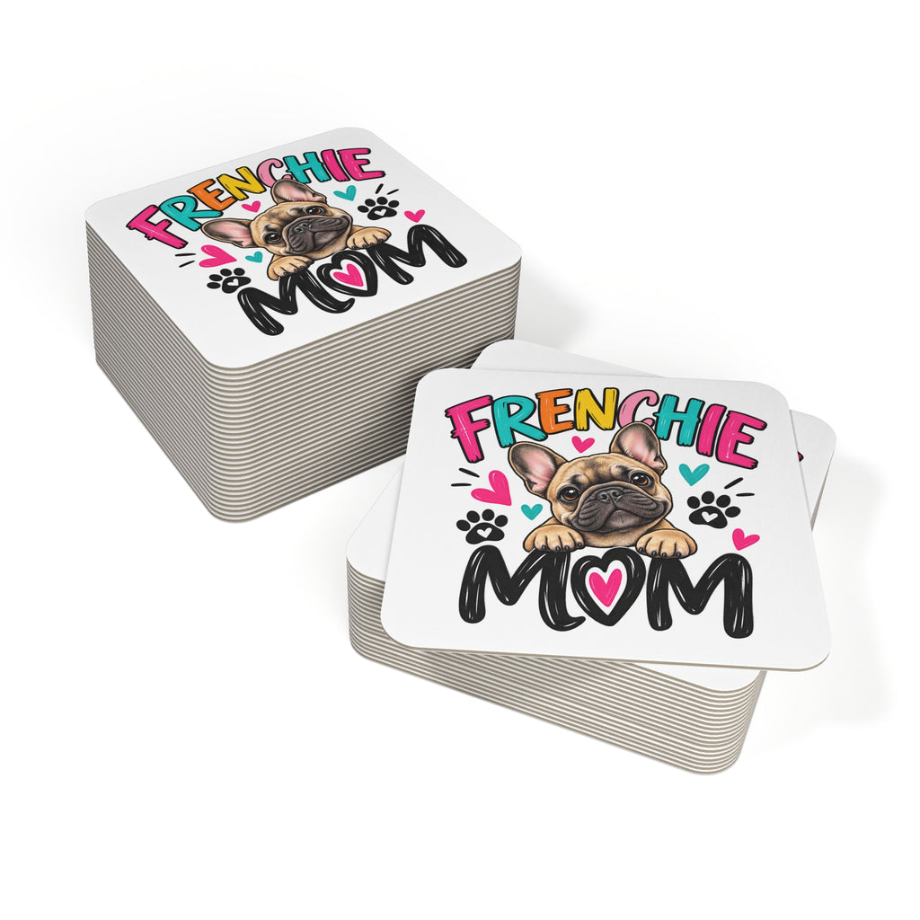 Frenchie Mom Coasters – Cute French Bulldog Drink Coaster Set
