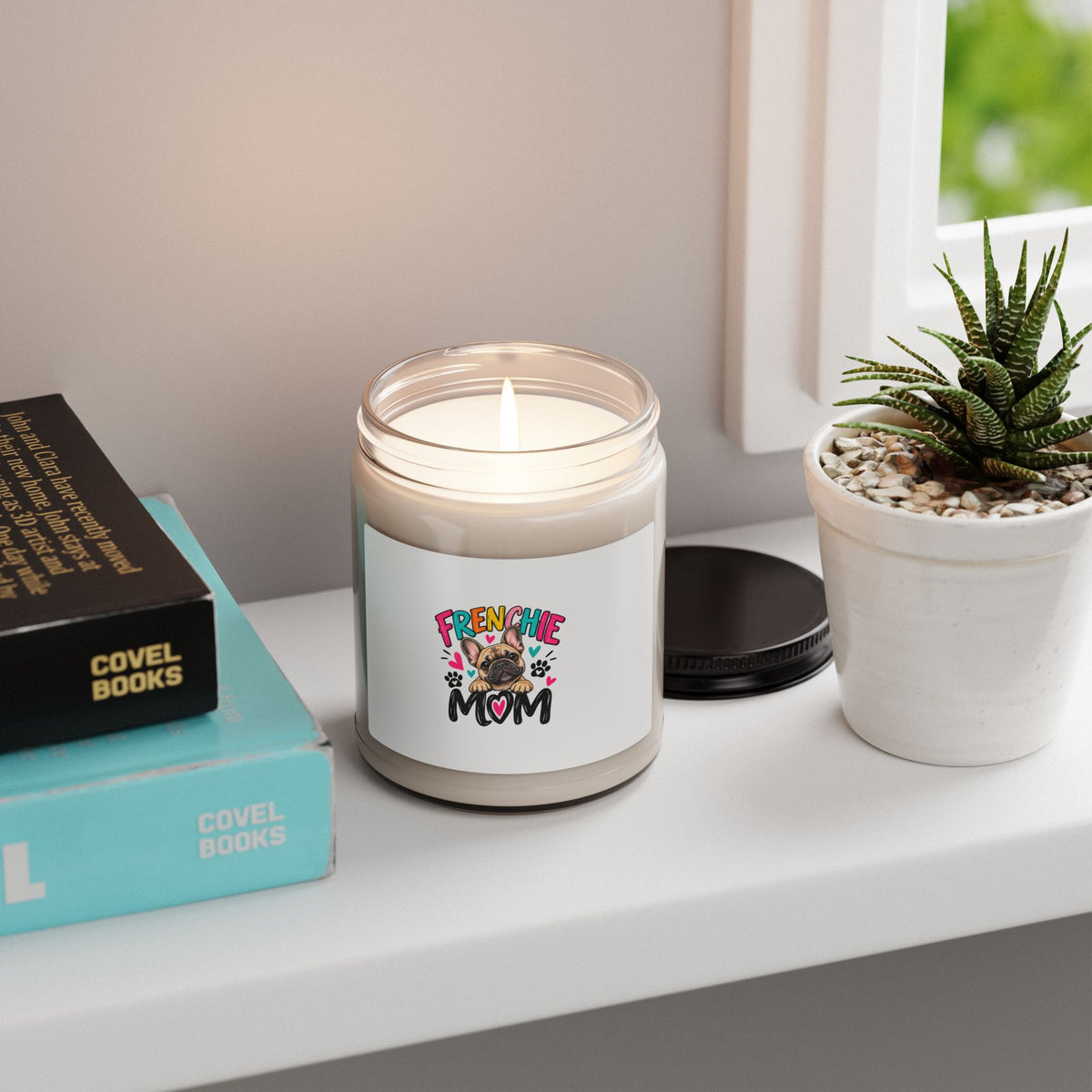 Frenchie Mom Scented Soy Candle — 9oz Gift for French Bulldog Lovers