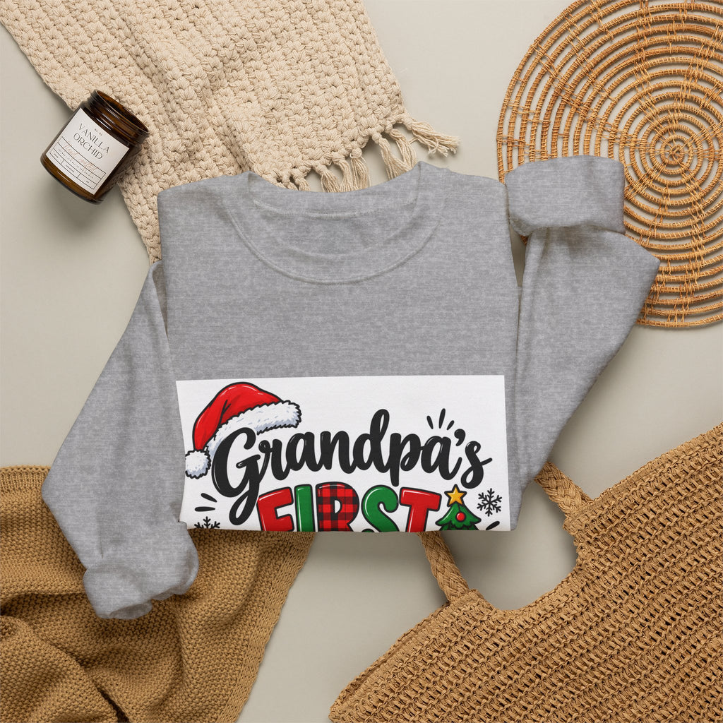 Grandpa's First Christmas Crewneck Sweatshirt