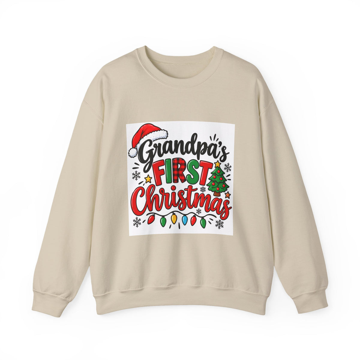 Grandpa’s First Christmas Sweatshirt – Festive Holiday Crewneck for New Grandfathers
