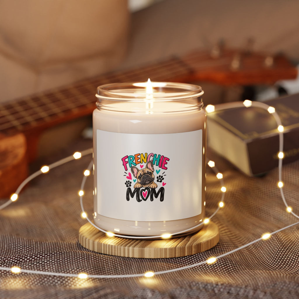 Frenchie Mom Scented Soy Candle — 9oz Gift for French Bulldog Lovers