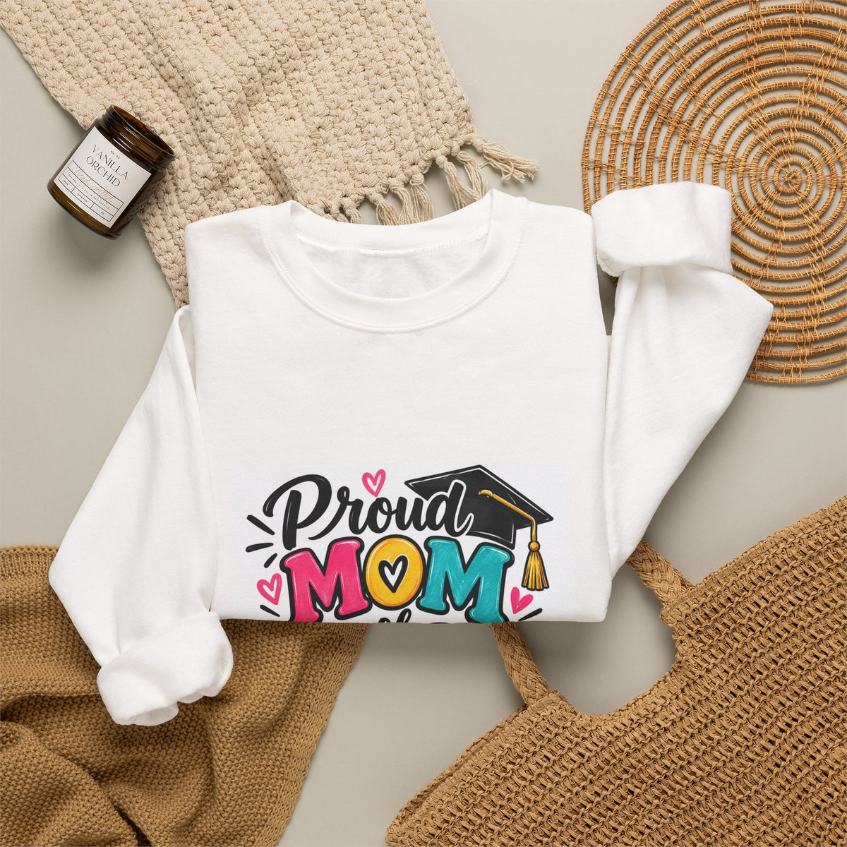 Mom of 2027 Graduate Sweatshirt — Proud Mom Graduation Crewneck