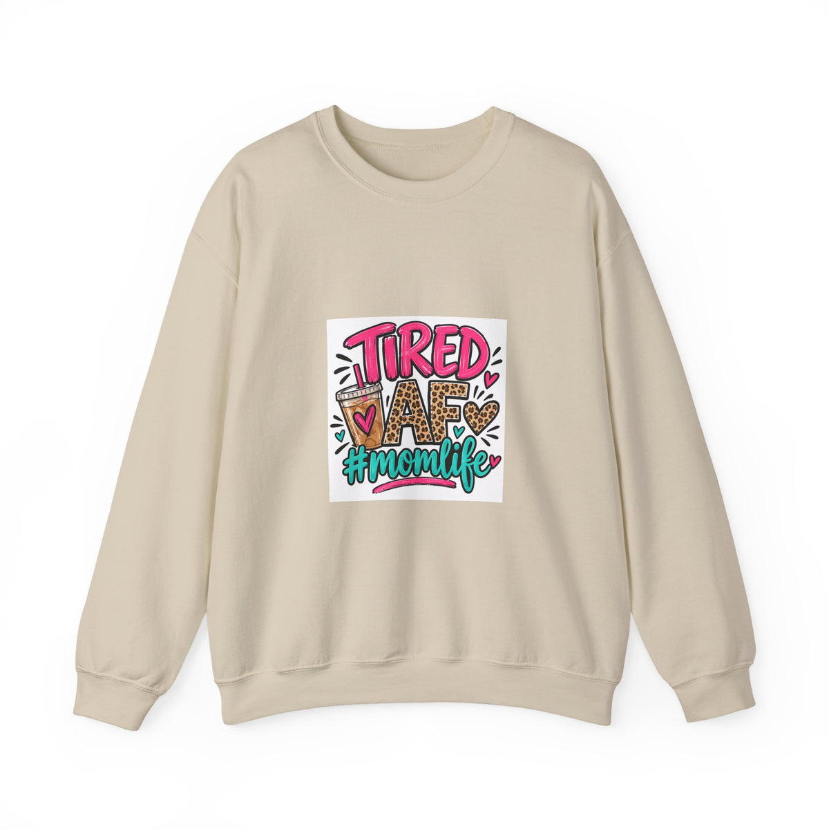 Tired Mom Life Crewneck Sweatshirt