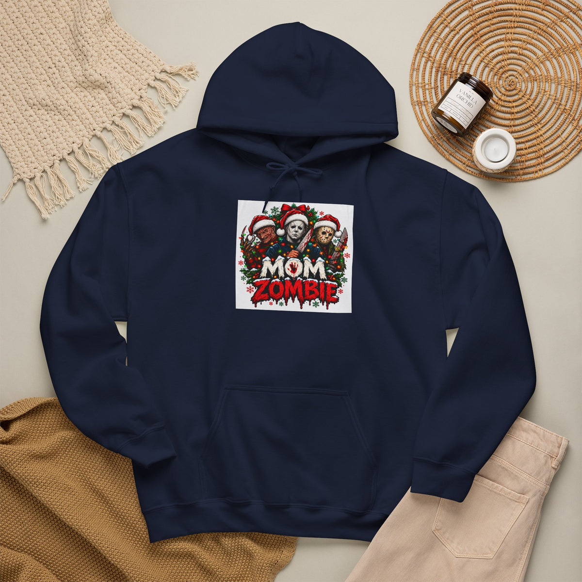 Mom Zombie Christmas Hoodie