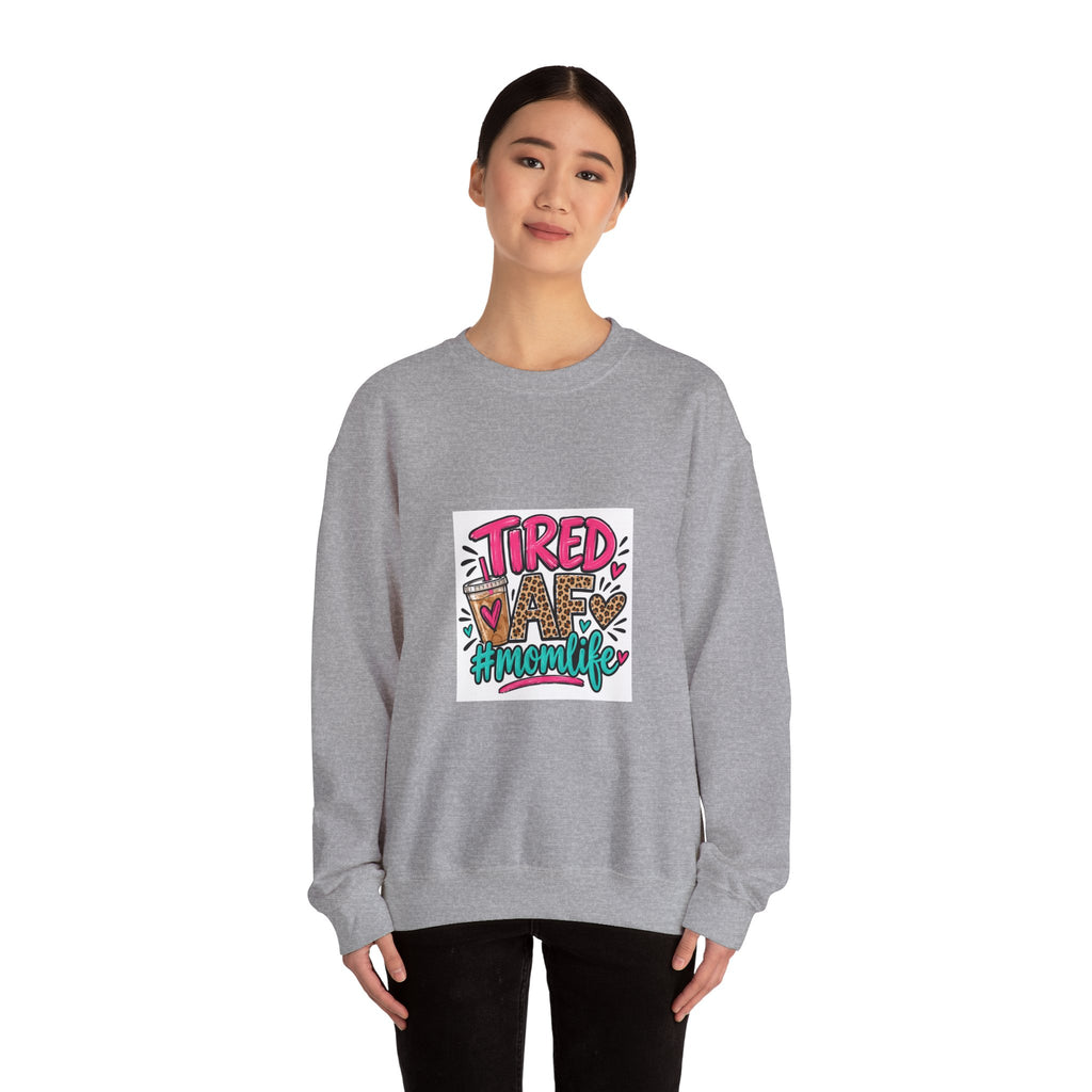 Tired Mom Life Crewneck Sweatshirt
