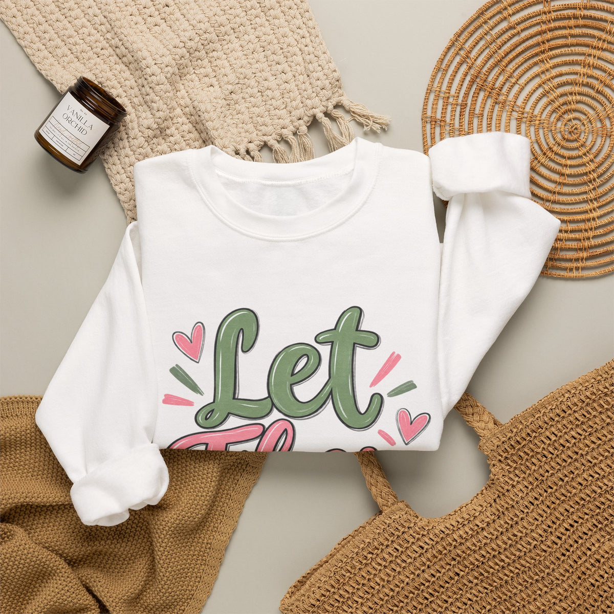 Let Them Sweatshirt – Positive Affirmation Heart Crewneck