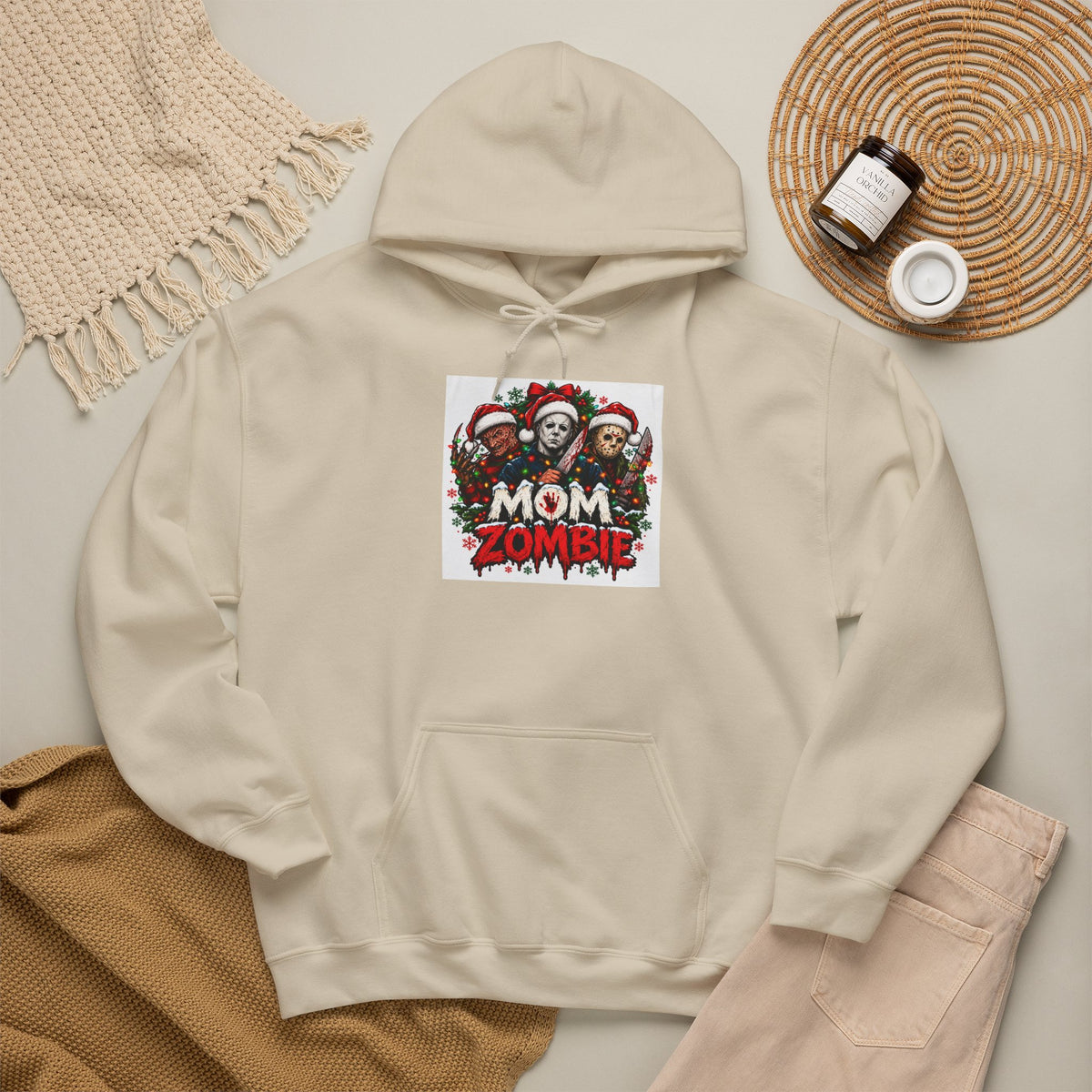Mom Zombie Christmas Hoodie