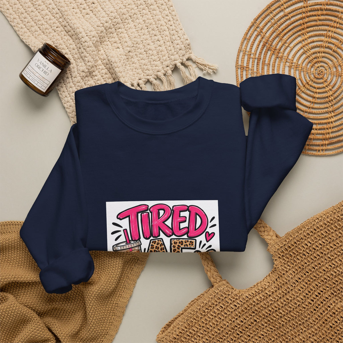 Tired Mom Life Crewneck Sweatshirt