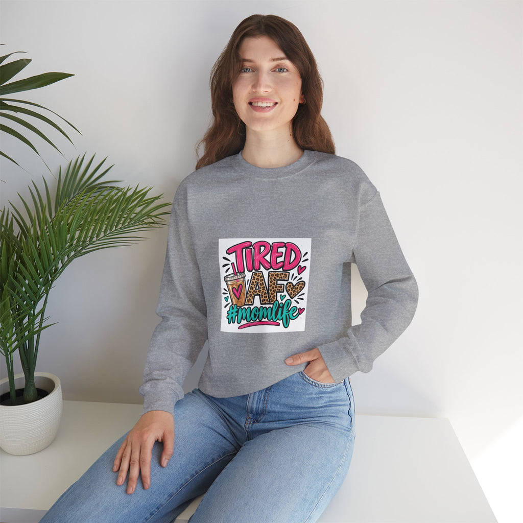 Tired Mom Life Crewneck Sweatshirt