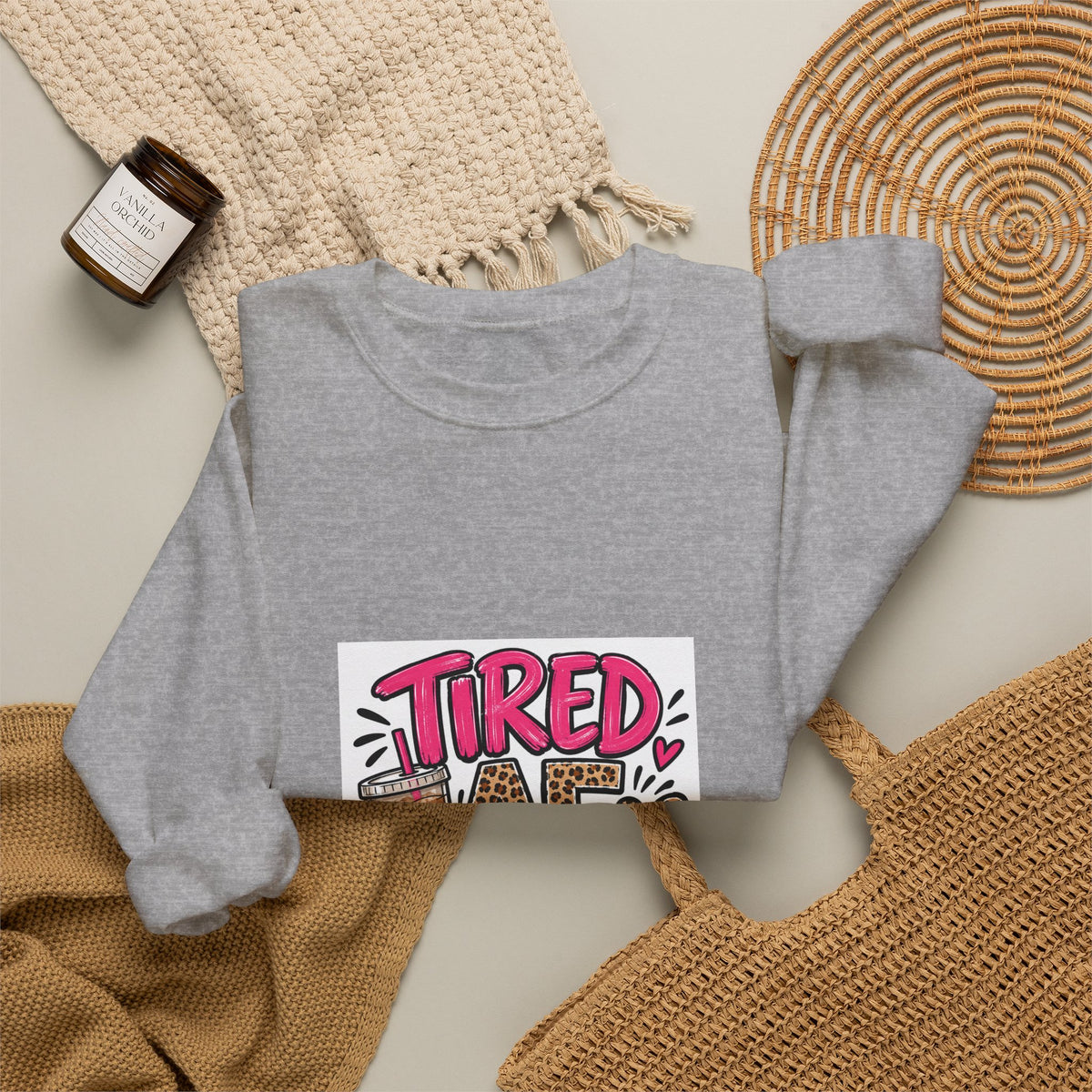 Tired Mom Life Crewneck Sweatshirt