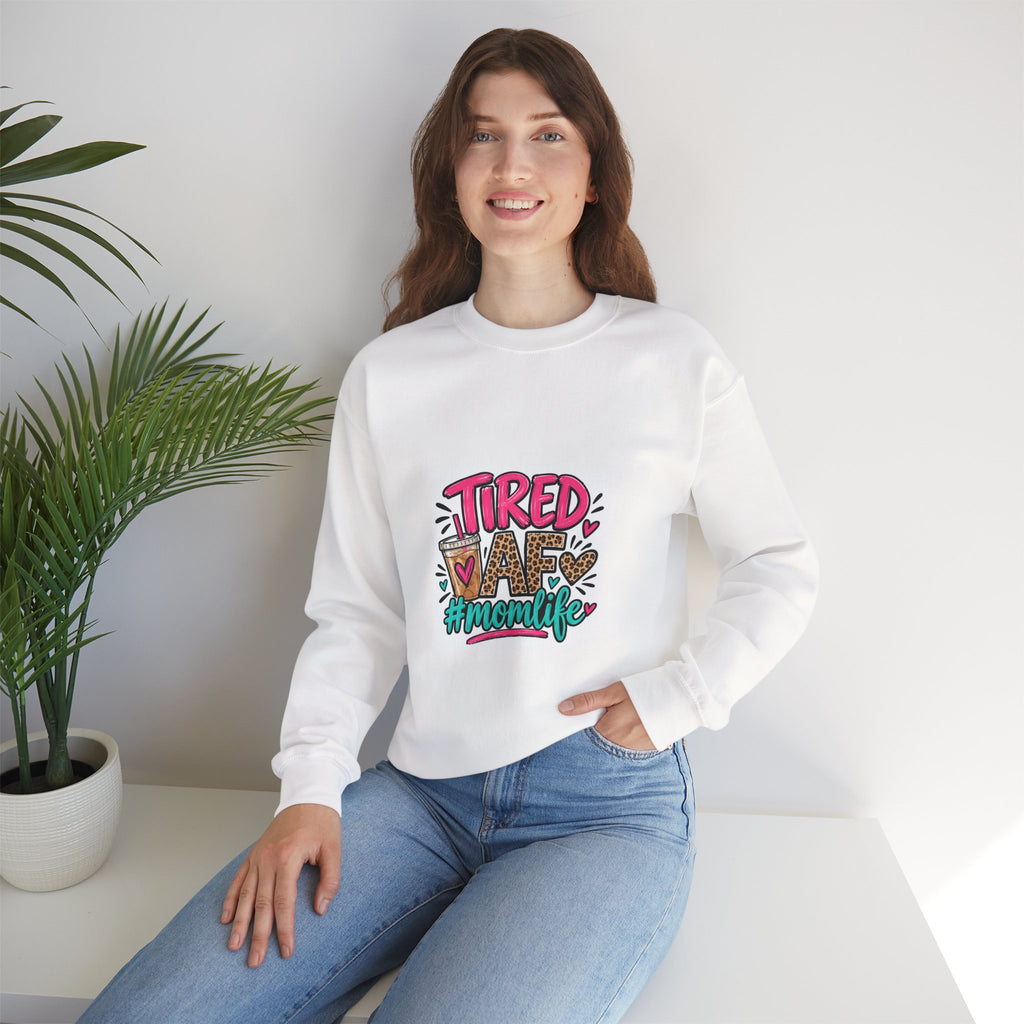 Tired Mom Life Crewneck Sweatshirt