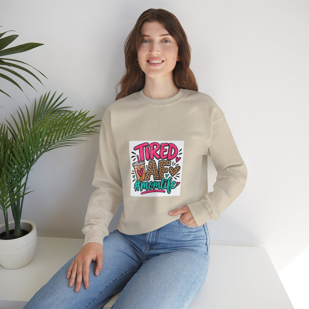 Tired Mom Life Crewneck Sweatshirt