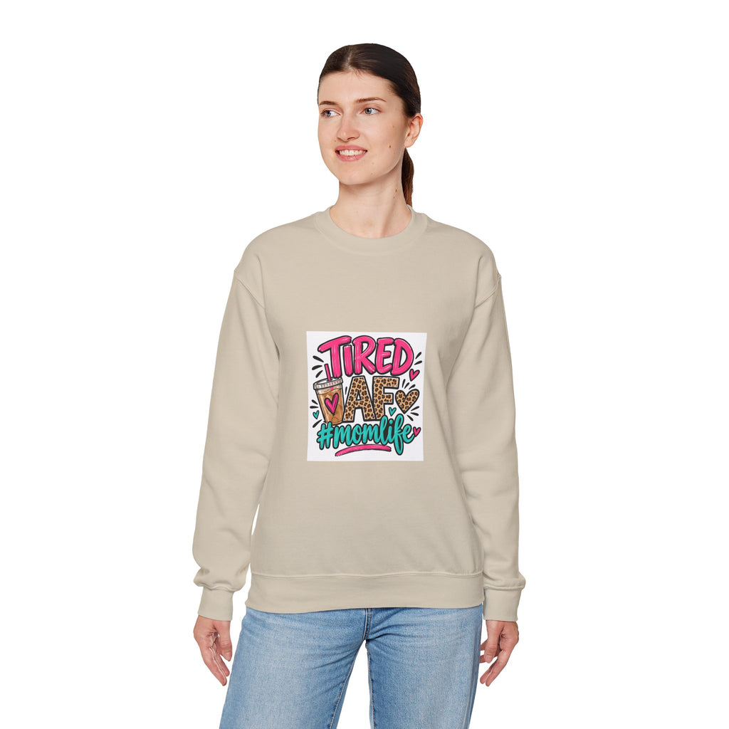 Tired Mom Life Crewneck Sweatshirt