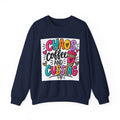 Crewneck Sweatshirt — Chaos Coffee and Cussing Colorful Graphic