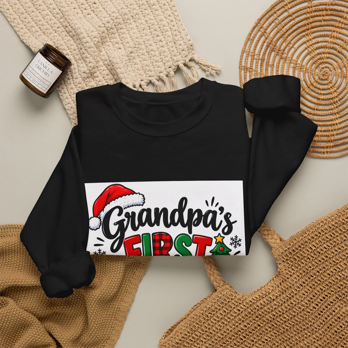 Grandpa's First Christmas Crewneck Sweatshirt