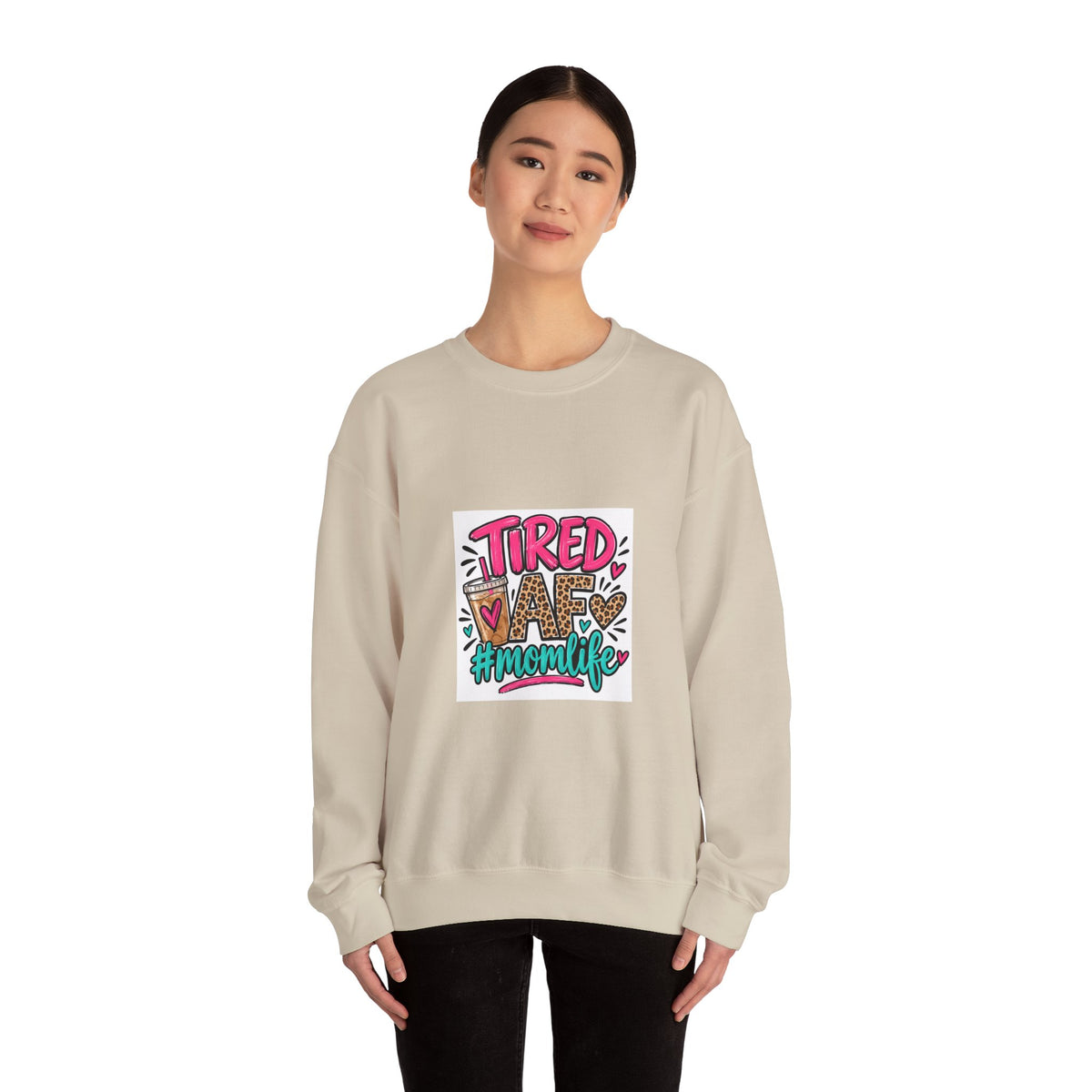 Tired Mom Life Crewneck Sweatshirt