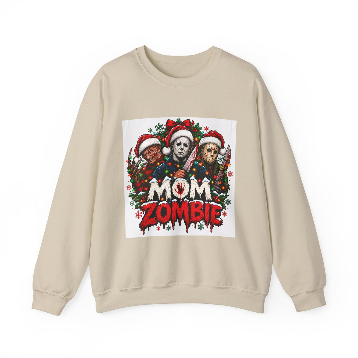 Mom Zombie Halloween Crewneck Sweatshirt
