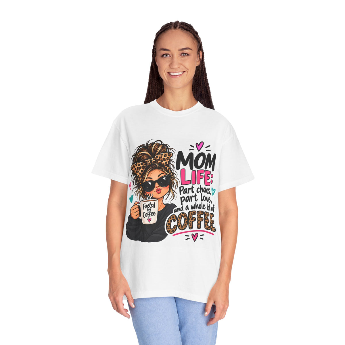Mom Life Coffee Graphic T-Shirt
