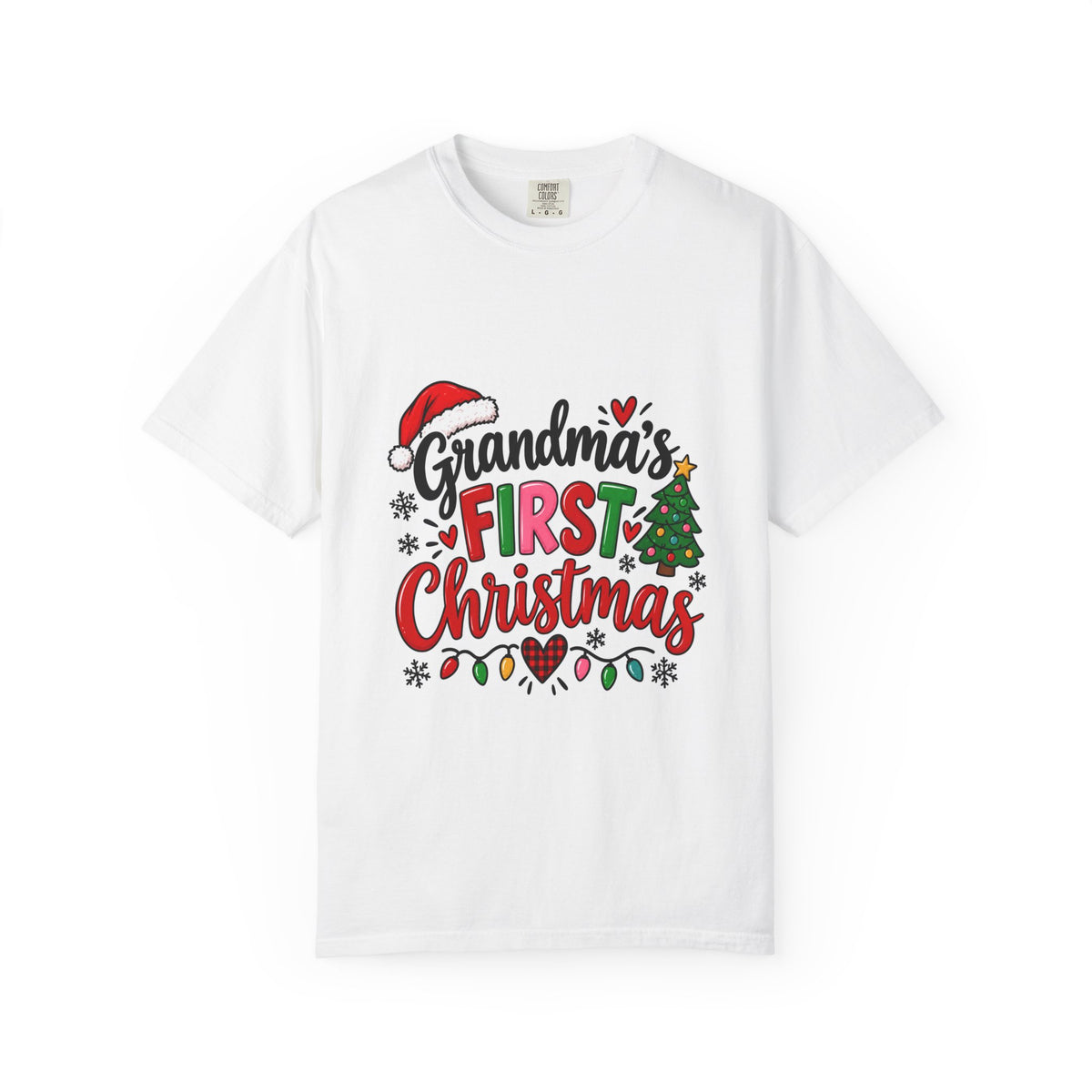 Grandma's First Christmas T-Shirt — Festive Holiday Tee for New Grandmothers