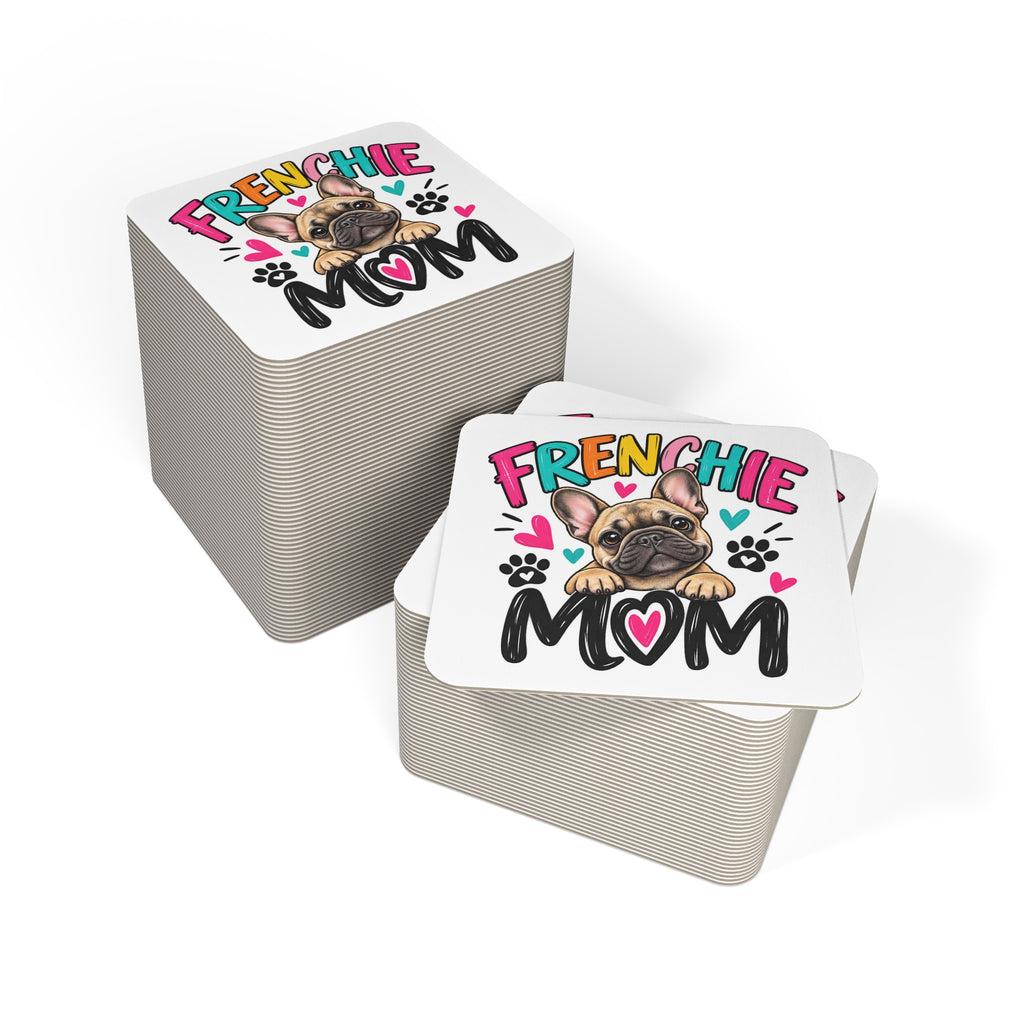 Frenchie Mom Coasters – Cute French Bulldog Drink Coaster Set